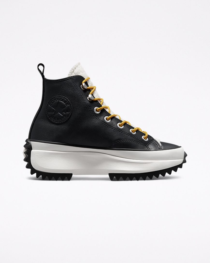 Topanky Na Platforme Converse Run Star Hike Sherpa Vysoke Damske Čierne | SK PMG5B0